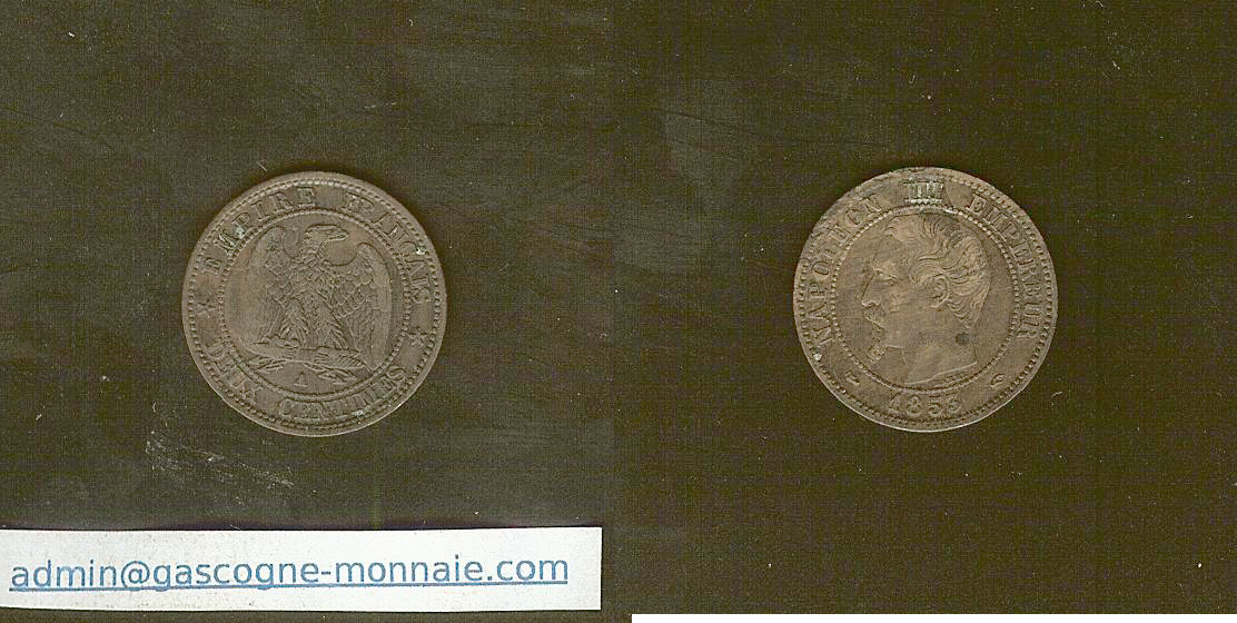 2 centimes Napoleon III 1853A EF